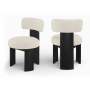Atelier - Vegan Leather Upholstered Dining Chair (Set of 2) - Taupe / Painted - Beige