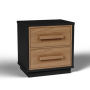 Kozmour Two Drawer Night Stand Black / Brown