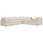 Cozymax - Oyster - 7-Piece Sectional With Storage Console And Laf Corner Chair, 138"