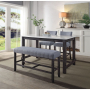 Yelena - Counter Height Table - Marble & Weathered Espresso, 60"