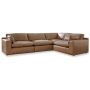 Emilia - Caramel - 4-Piece Sectional, 131.5"