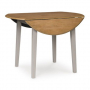 Harperfeld Round Dining Room Drop Leaf Table Natural / Gray, 42.38"