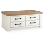 Savonport Rectangular Cocktail Table White / Brown, 46.26"