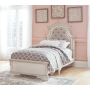 Realyn - Chipped White - Twin Upholstered Panel Bed