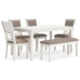 Erinberg - Antique White - Dining Room Table Set (Set of 6)