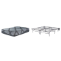 12 Inch Ashley Hybrid - Gray - 2 Pc. - King Foundation And Mattress