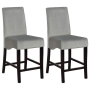 Stanton - Upholstered Counter Chairs (Set of 2) - Gray And