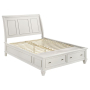 Sandy Beach - Wood Eastern King Storage Panel Bed - Cream