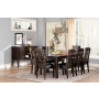 Haddigan - Dark Brown - 9 Pc. - Extension Table, 8 Side Chairs