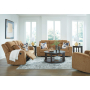Kanlow - Honey - 3 Pc. - Reclining Sofa, Reclining Loveseat With Console, Rocker Recliner