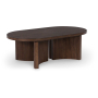 Korestone - Dark Brown - Oval Cocktail Table, 52"