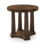 Rustic Plains Round End Table Warm Brown, 26"
