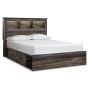 Drystan Bookcase Bed With 2 Side Drawers Brown / Beige