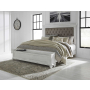 Kanwyn - Whitewash - Queen Upholstered Bed with Storage Bench