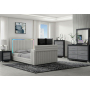 Elias - 5 Piece Queen Bedroom Set TV Footboard - Black / - Dark Gray