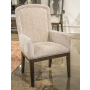 Wickenger Dining Upholstered Arm Chair (Set of 2) Light Gray / Dark Brown