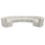 Infinity - 10 Piece Modular Sectional - Fabric - Cream, 183"
