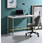 Midriaks - Writing Desk - White & Gold Finish