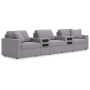 Cozymax - Granite - 5-Piece Sectional With Audio System Console, 142"