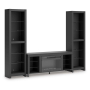 Cayberry - Black - 3-Piece Entertainment Center With Electric Fireplace