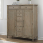 Rochelle Park - 2 Door 5 Drawer Chest - Smokey Taupe - Light Brown, 61.88" Tall