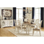 Realyn - White - 7 Pc. - Oval Extension Table, 6 Ladderback Side Chairs
