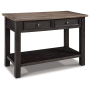 Tyler Creek - Grayish Brown / Black - Sofa Table, 46.13"