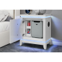 Alina - Nightstand With Cooler, LED, Speaker And USB - White