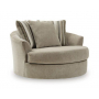 Linenhause Oversized Swivel Accent Chair Dune