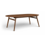 Leesa - 86.75" Solid Wood And Walnut Veneer Dining Table - Brown - Dark Brown, 86.75"