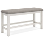 Robbinsdale - Antique White - Dbl Counter Height Upholstered Dining Bench