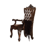 Versailles - Side Chair (Set of 2) - 2-Tone Light Brown PU/Fabric & Cherry Oak