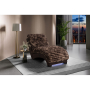 Dominic - Chaise With USB - Mink / Java - Dark Brown