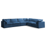 Plush - 6 Piece Modular Corner Sectional - Navy, 140"