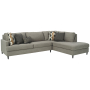 Santasia Right Arm Facing Corner Chaise 2 Pc Sectional Granite, 116"