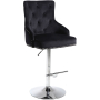 Claude - Adjustable Stool - Black - Fabric