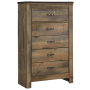 Trinell - Brown - Five Drawer Chest, 54.41" Tall