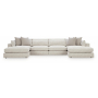 Ashbourne Estate 4-Piece Double Chaise Sectional Snowstone, 174"