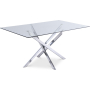 Xander - Dining Table - Pearl Silver - Metal, 60"