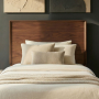 Century Modern - Twin Panel Headboard - Satin Walnut - Dark Brown