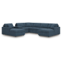 Cozymax - Ink - 7-Piece Sectional With Laf And Raf Corner Chaises And With Storage Console, 140"