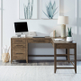 Shaker Lakes - L Shaped Desk Set - Harvest Brown - Dark Brown