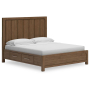 Cabalynn - Light Brown - California King Panel Bed With Storage