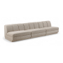 Modari - 120" Fabric Upholstered 3 Piece Modular Sofa - Beige, 120"