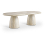 Cosenza - 96" Concrete Dining Table - Travertine, 96"