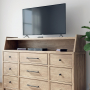 Proximity Place - Dresser Hutch - Barley Buff - Light Brown, 67.5" Wide