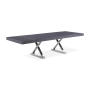Excel - Oak Wood Extendable Dining Table - Rich - Dark Gray, 84"
