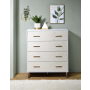 Myles - Chest - White, Champagne & Gold Finish, 37" Tall
