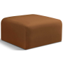 Arc - Velvet Ottoman - Saddle