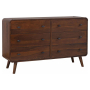 Robyn - 6-Drawer Dresser - Dark Walnut, 61" Wide